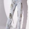 Denim * | Houdini Embellished Wide Leg Jean Light Blue