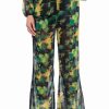 Pants * | Escape The Ordinary Printed Flare Trouser Green Multi