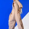 Rompers & Jumpsuits * | Yours Truly Oversized Short Sleeve Jumpsuit Beige