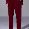 Pants * | Pretty In Velvet Trouser Fuchsia