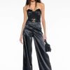 Rompers & Jumpsuits * | The One And Only Wide Leg Strapless Jumpsuit With Attached Belt