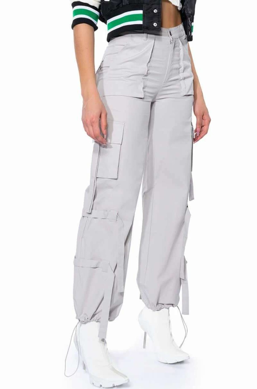 Pants * | It Is Back Cargo Pants Light Grey