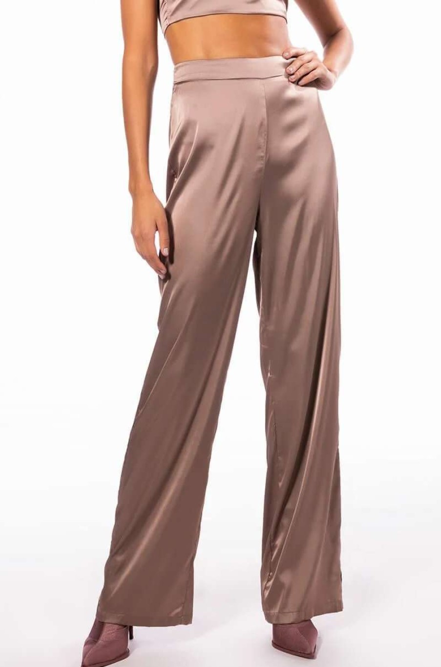 Two Piece Sets * | Keep It Real Straight Leg Trousers Light Brown