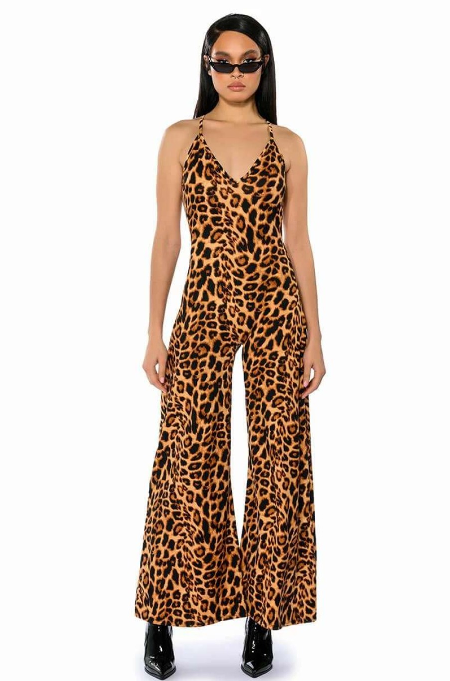 Rompers & Jumpsuits * | Makes Me Happy Jumpsuit Leopard