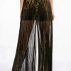 Pants * | Disco Flair Pleated Wide Leg Pants Gold