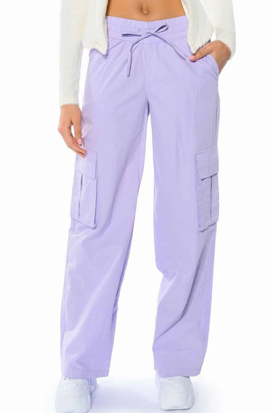 Pants * | Ivy Wide Leg Cargo Pant Light Purple