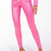 Denim * | Born To Shine Metallic Skinny Pants In Pink