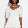 Rompers & Jumpsuits * | Honey Quarter Sleeves Romper White