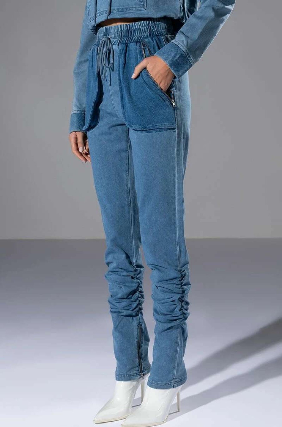 Denim * | You Oughta Know Denim Jogger Medium Blue Denim