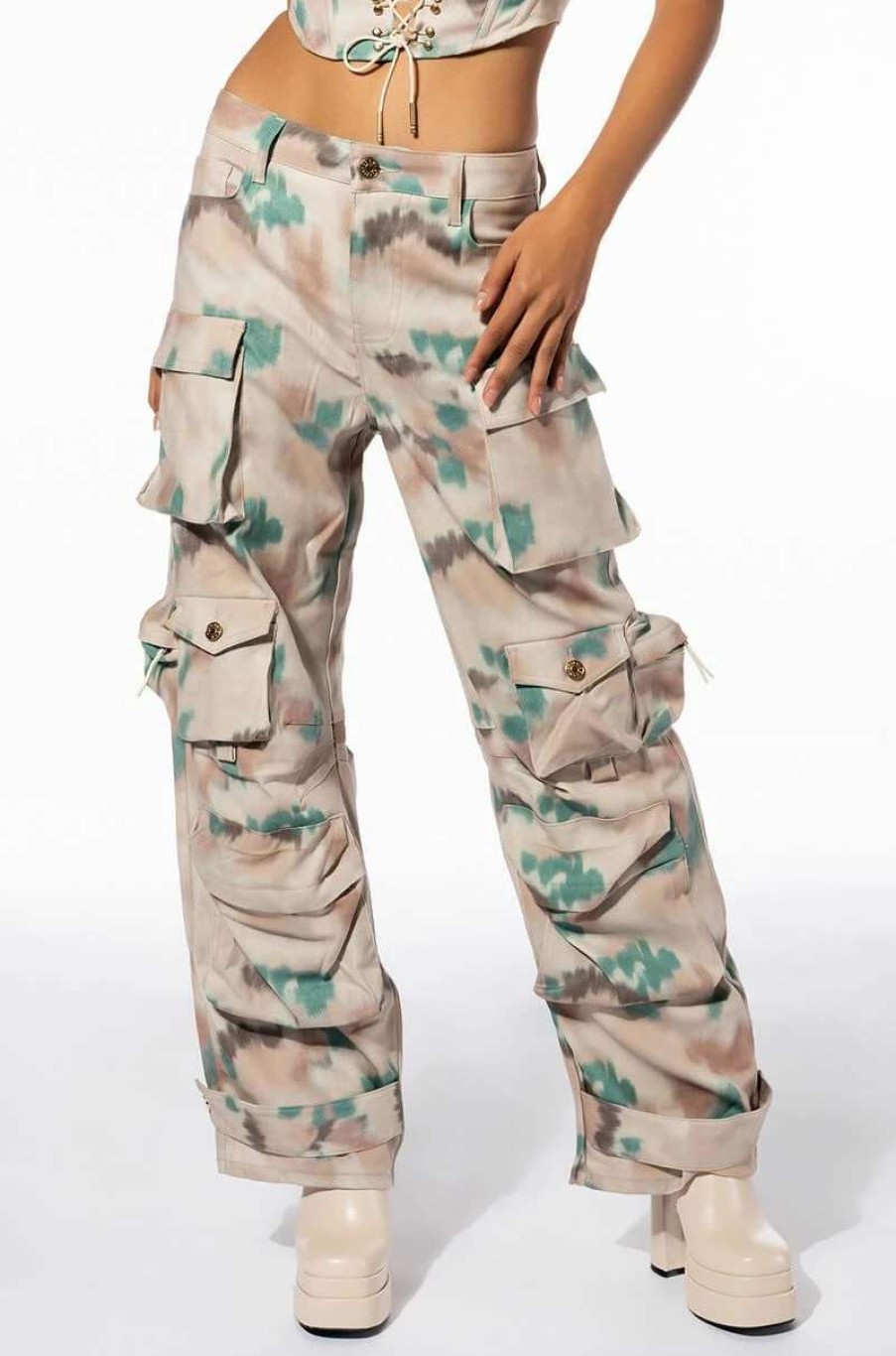 Denim * | Wildfire Cargo Pant Beige Multi