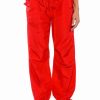 Pants * | Too Legit Wide Leg Cargo Pants Red