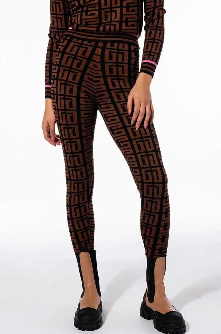 Two Piece Sets * | Get In Line Sweater Legging Black Multi