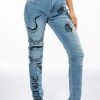 Denim * | Right Call Painted High Rise Skinny Jeans Medium Blue Denim