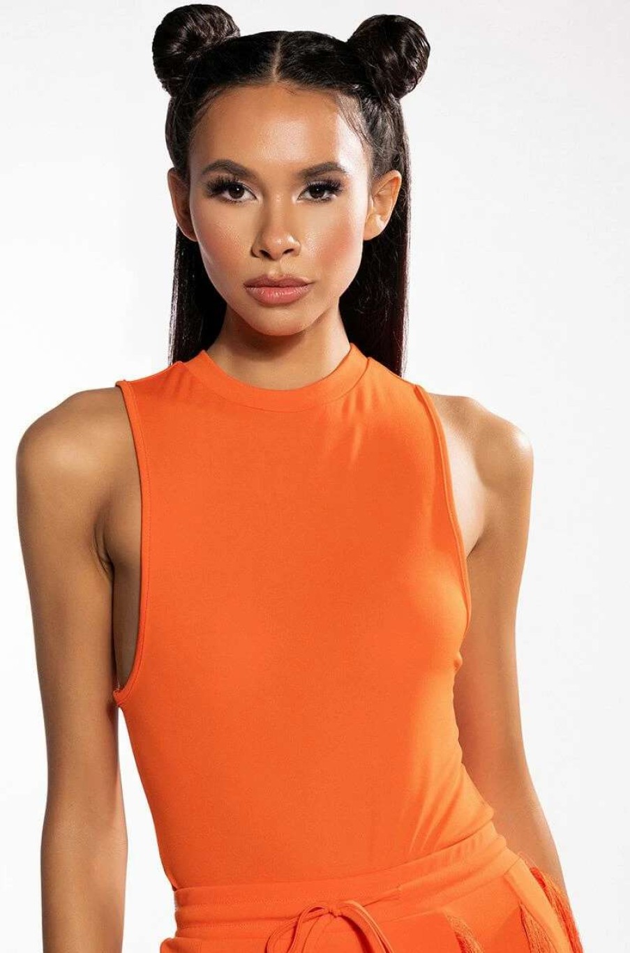 Two Piece Sets * | Josefina Sleeveless Bodysuit Orange