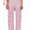 Pants * | Ammo Bonne Soiree Rhinestone Cargo Pants In Pink