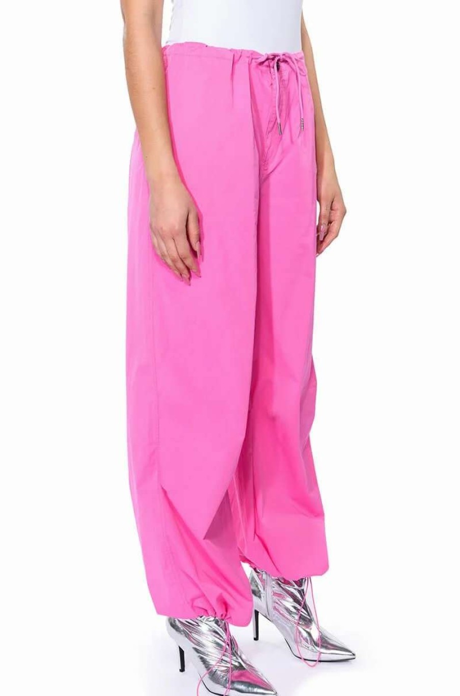 Pants * | Time To Relax Wide Leg Drawstring Pants Pink