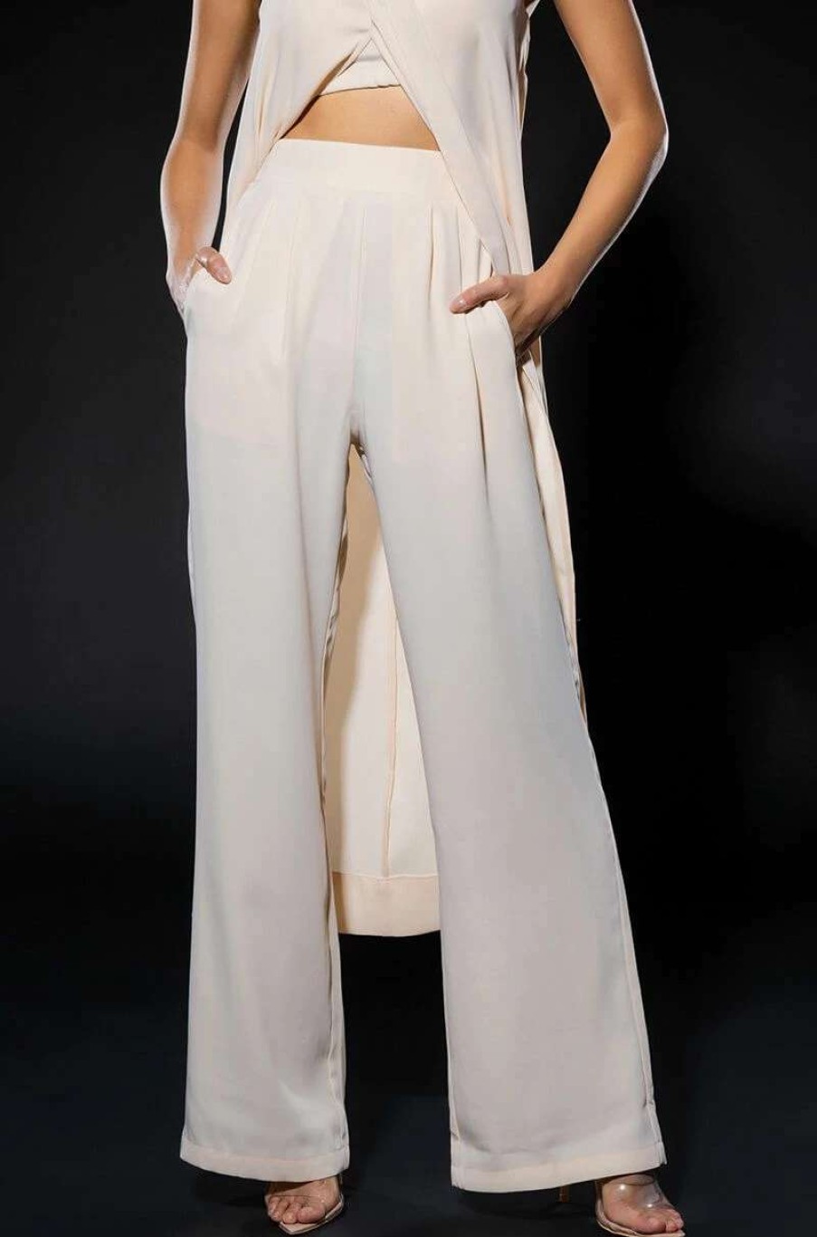 Two Piece Sets * | Amelia Palazzo Pant Ivory