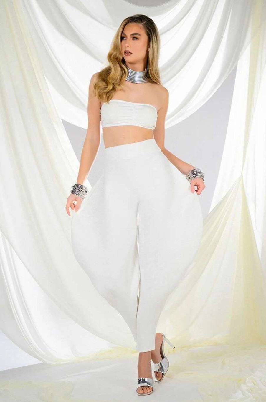 Pants * | Genie Scuba Pants In White