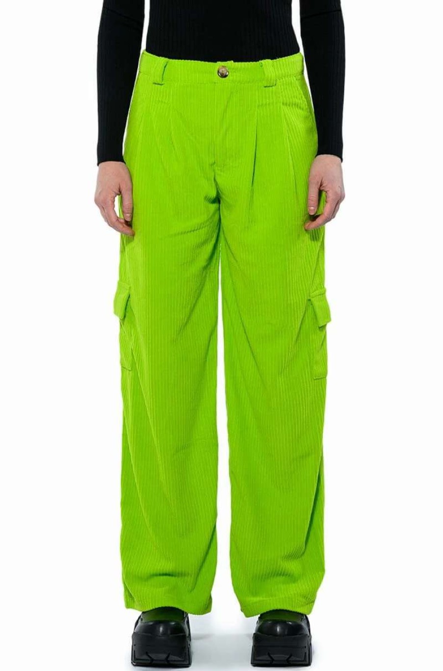 Pants * | Avril Textured Wide Leg Pant Lime