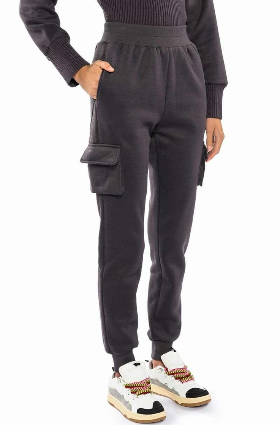 Pants * | Carbon Lux Sweatpant Charcoal Grey