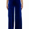 Pants * | Show Me Love Velvet Wide Leg Trouser Royal Blue