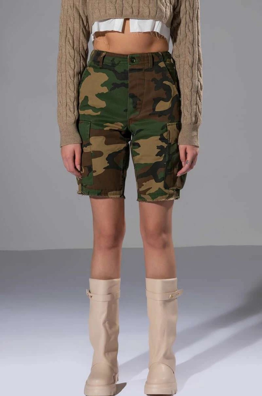 Denim * | Break The Rules Cargo Short Camo