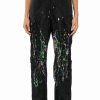 Pants * | My Time Painted Wide Leg Pants Black Multi