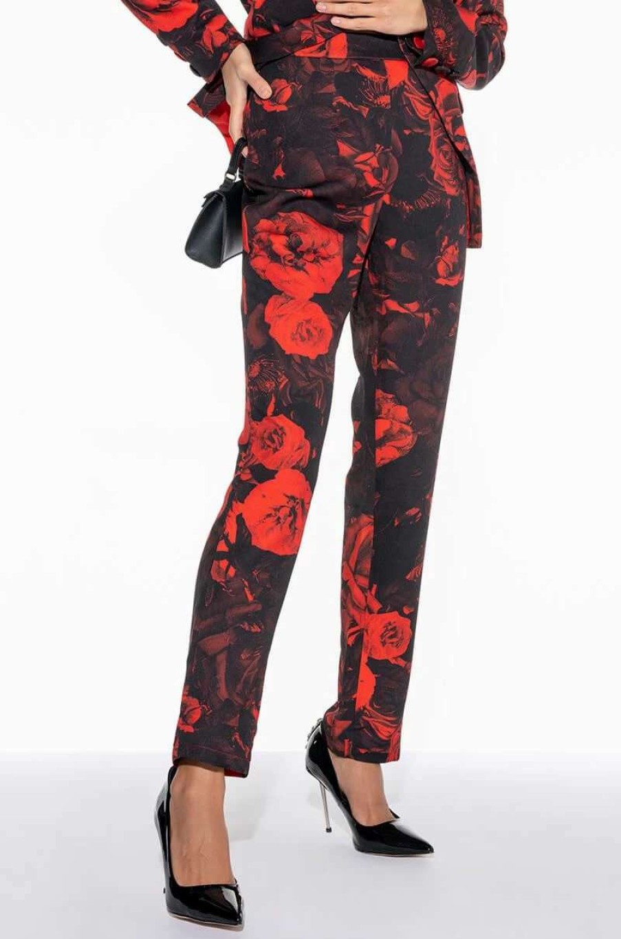 Two Piece Sets * | Hard To Handle Floral Trousers Red