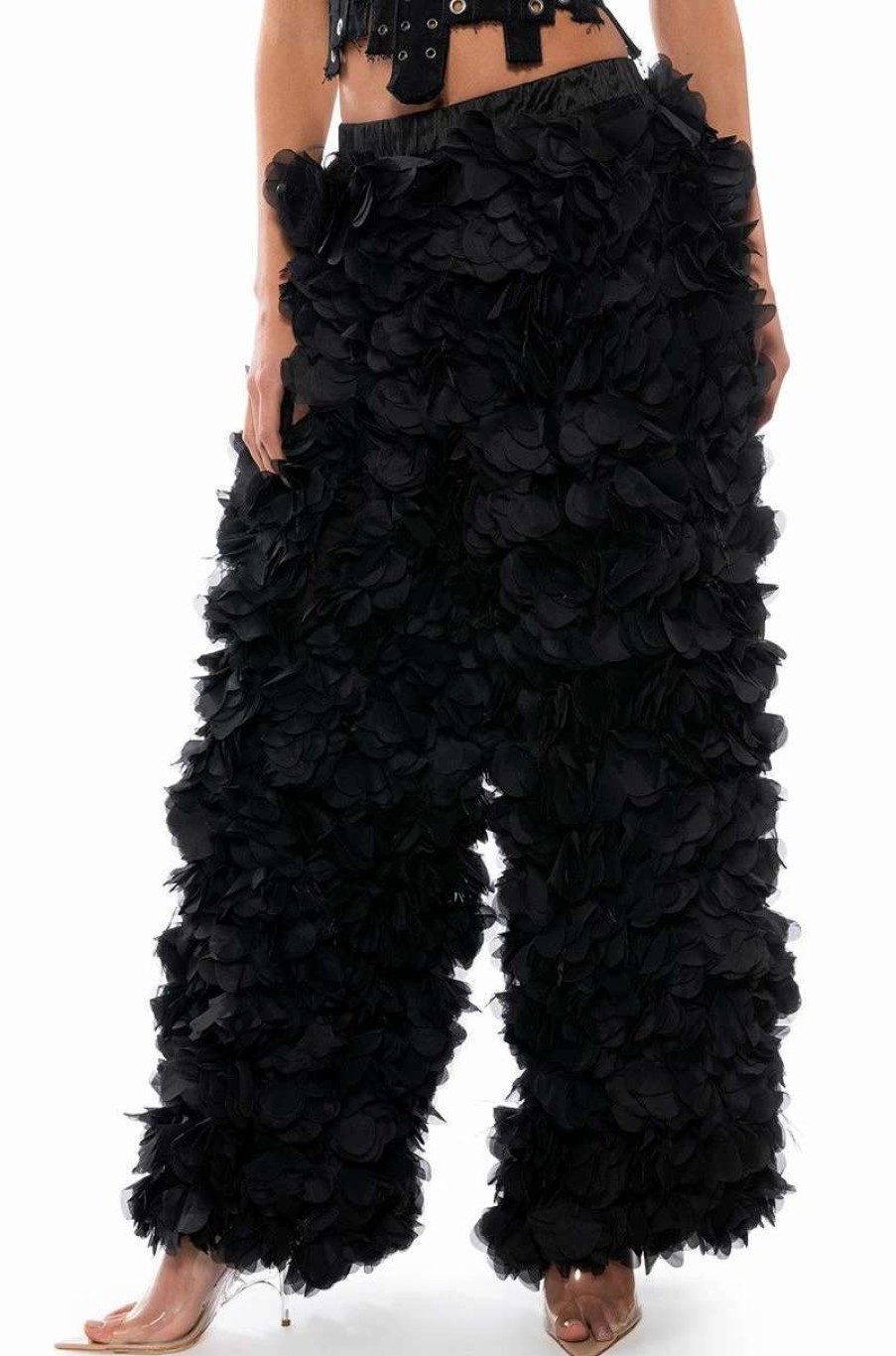 Pants * | Garden Of Eden Applique Pants In Black