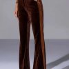 Pants * | Gabrielle Velvet Flare Trouser Brown