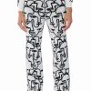 Pants * | She'S Giving Art Reversible Wide Leg Knit Pant White Multi