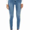 Denim * | Felling Like A Star High Rise Rhinestone Skinny Jeans Medium Blue Denim