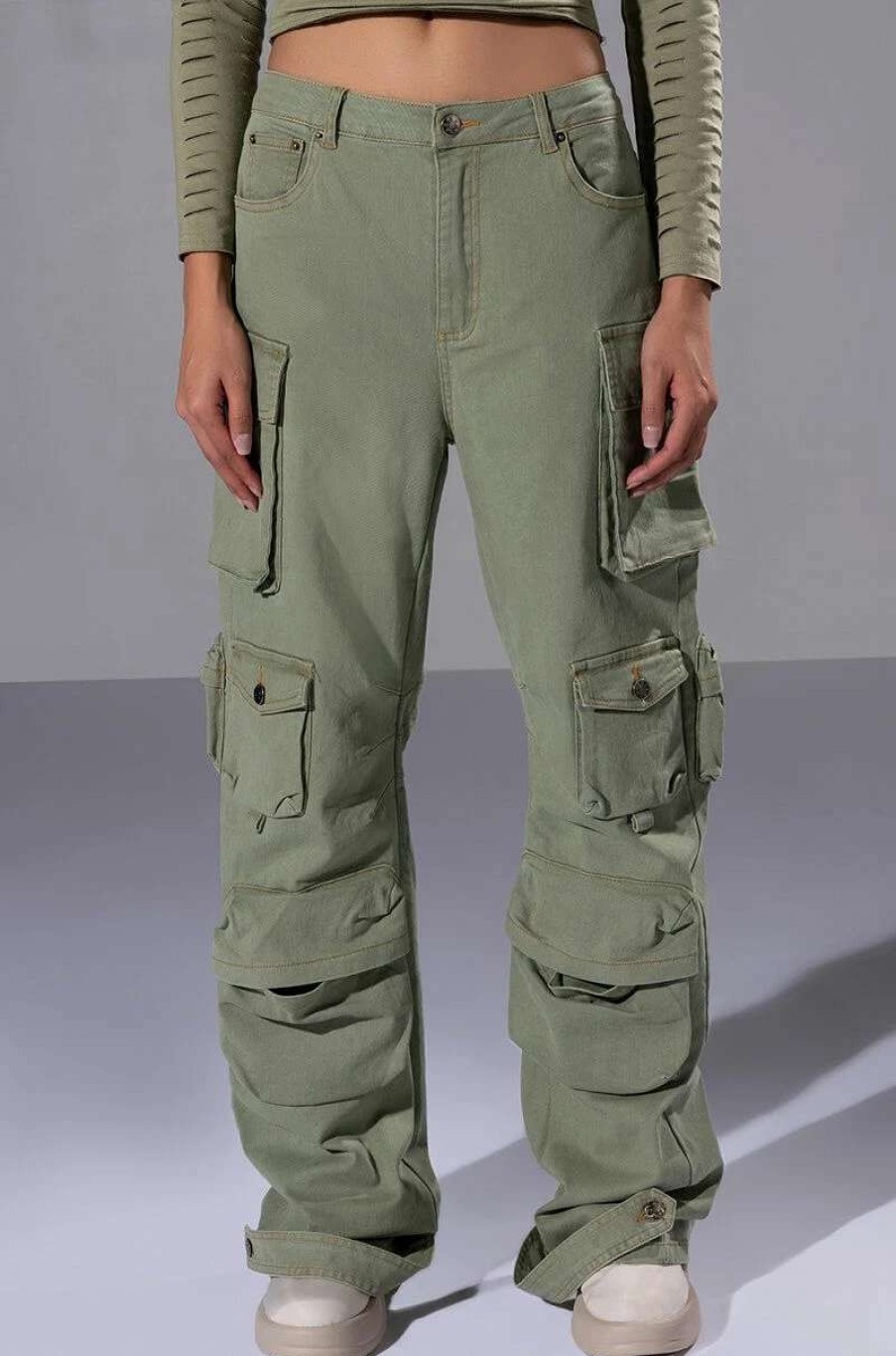 Denim * | You Know It Cargo Pants Olive