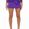 Two Piece Sets * | What Its Like Floral Applique Mini Skirt Purple