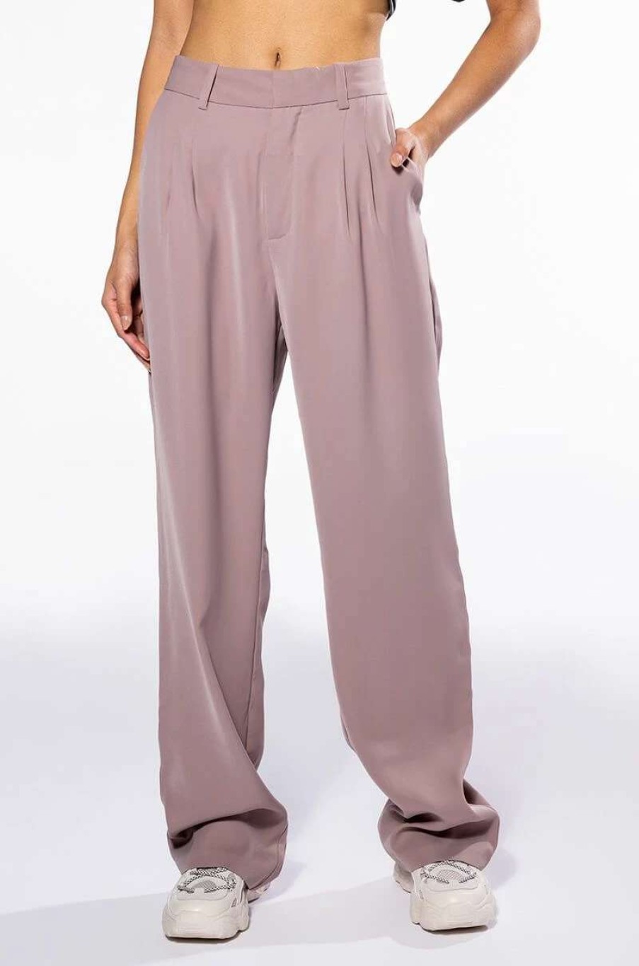 Pants * | Logan Wide Leg Trouser In Taupe