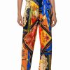 Pants * | Ezra Printed Tie Front Palazzo Pant Multi