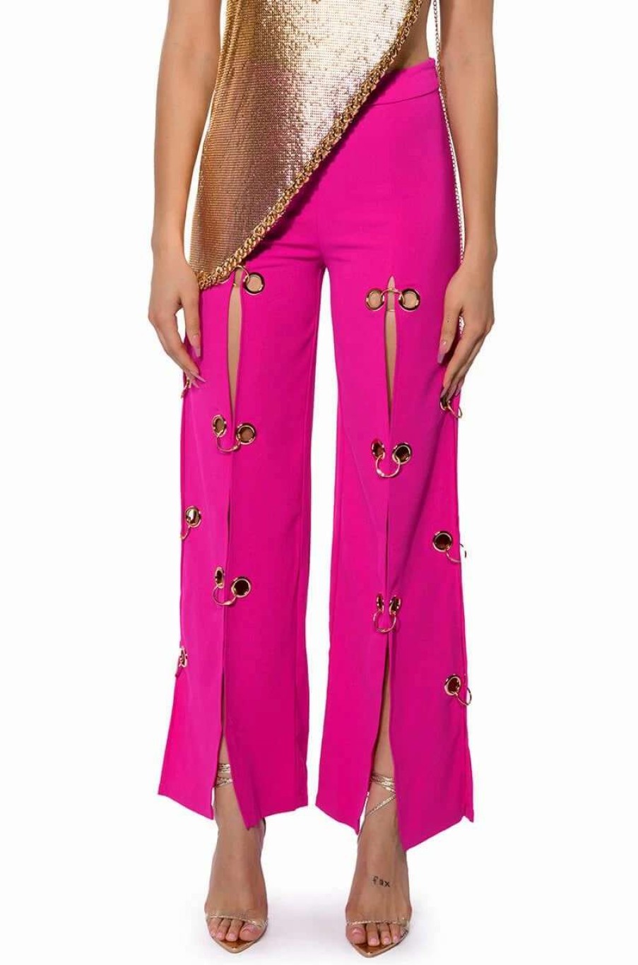 Pants * | Jenny Grommet Trousers Pink