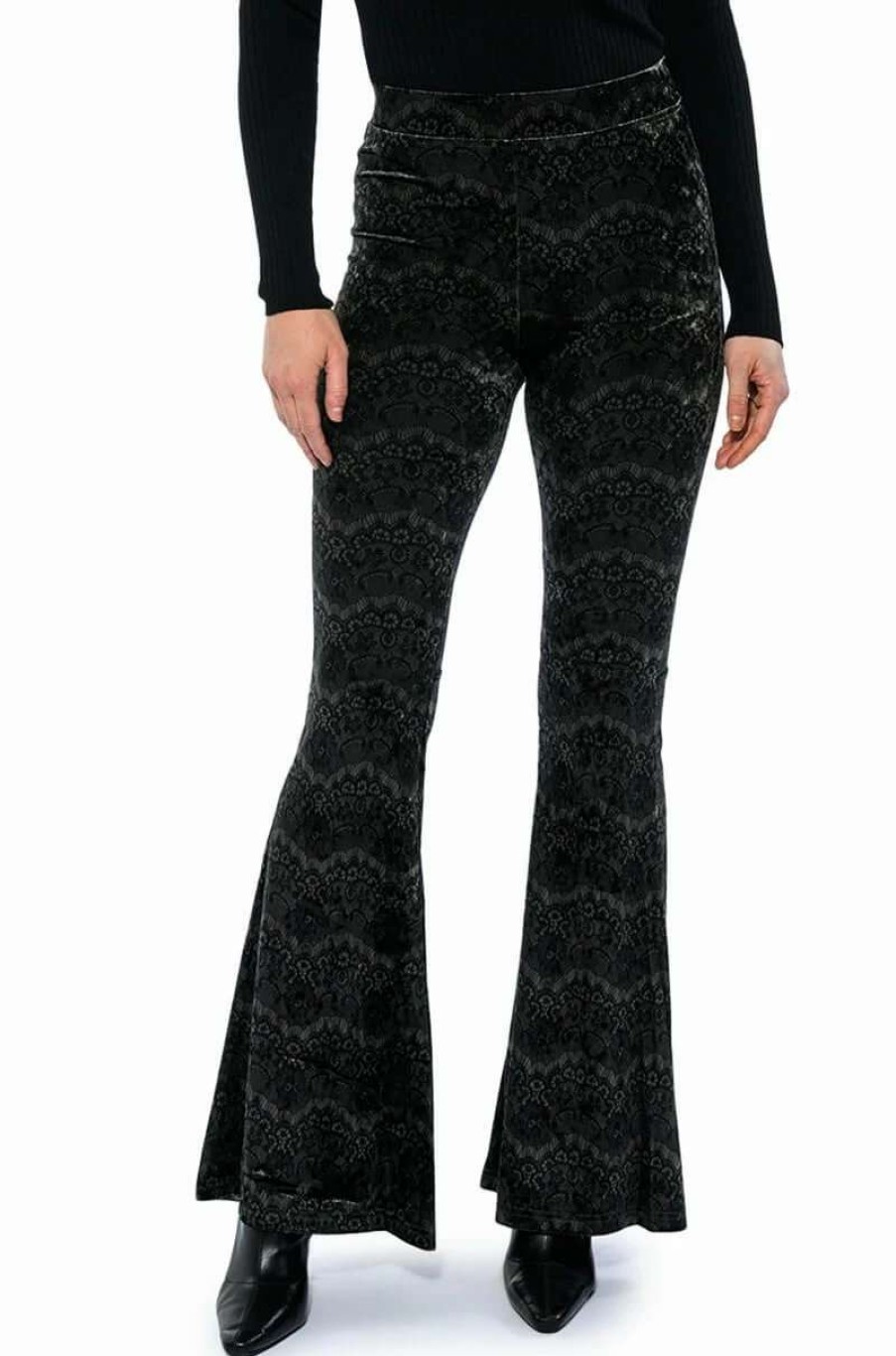 Pants * | Velvety Soft High Rise Flare Pant Black Olive