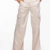 Pants * | Nothing But Trouble Satin Cargo Pant Ivory