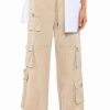 Pants * | Journee Wide Leg Cargo Pant Beige