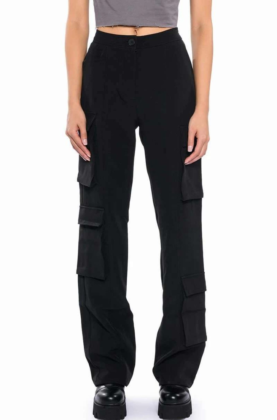 Pants * | So Scandalous Relaxed Cargo Trouser Black