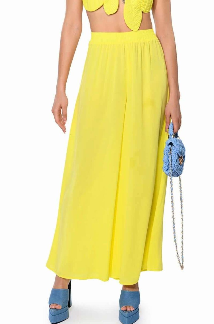 Pants * | Sunshine Baby Wide Leg Palazzo Pant Yellow