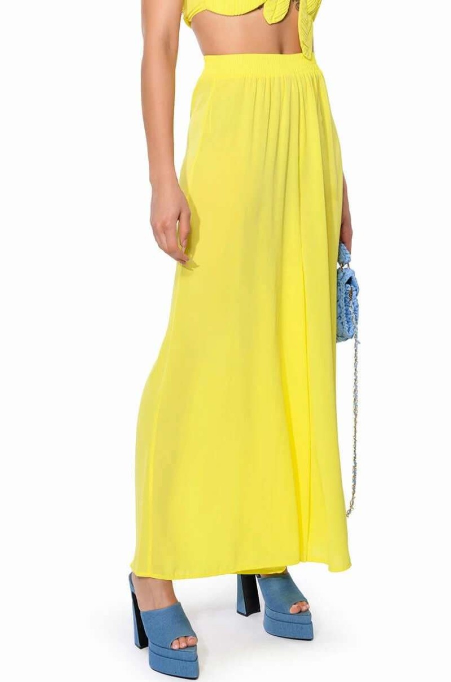 Pants * | Sunshine Baby Wide Leg Palazzo Pant Yellow