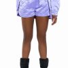 Two Piece Sets * | Field Of Dreams Satin Quilted Shorts Light Purple