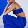 Pants * | Frenchy Wide Leg Cargo Pant Royal Blue