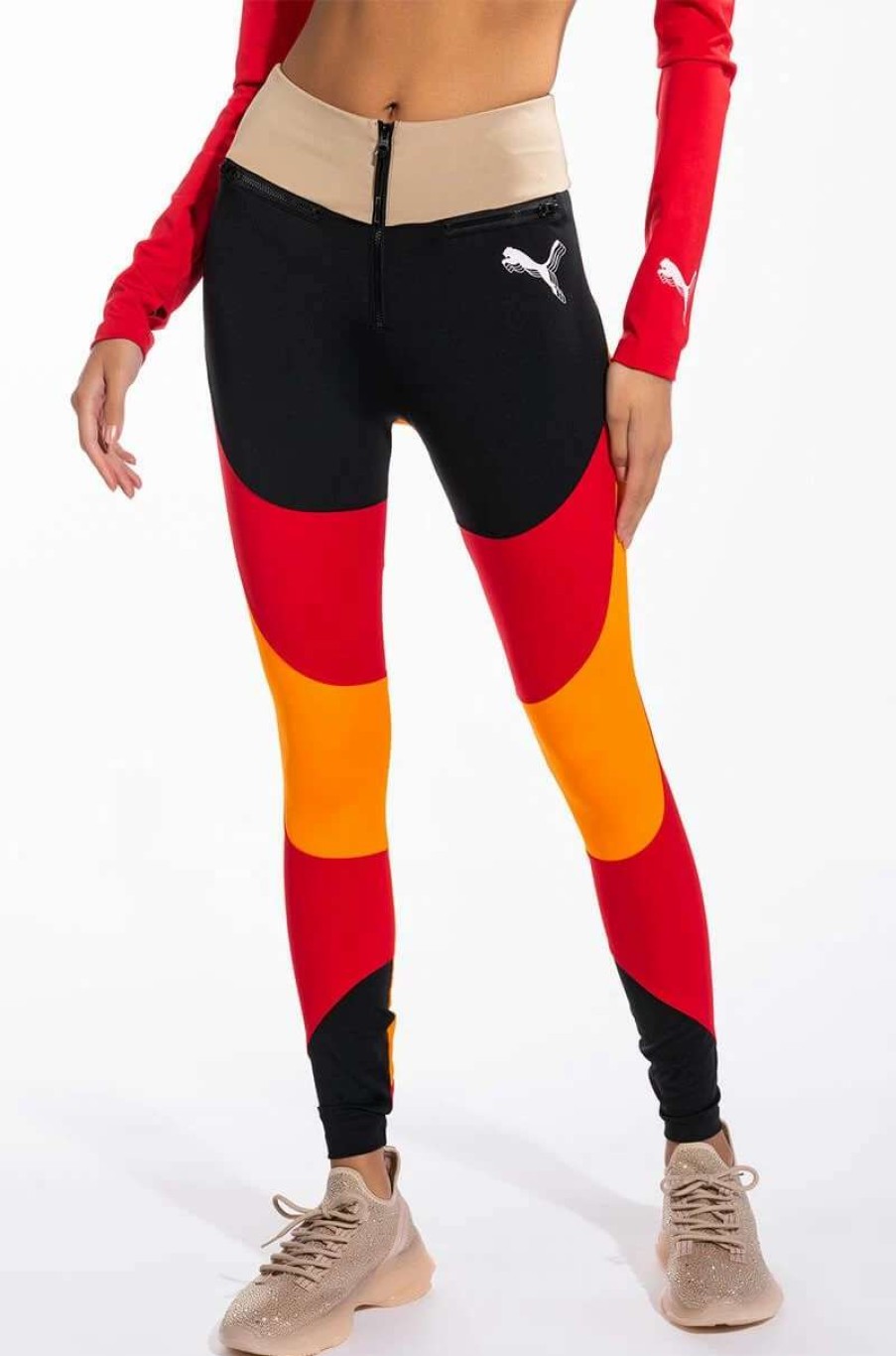 Two Piece Sets * | Puma Multi Color Love Legging Red Multi