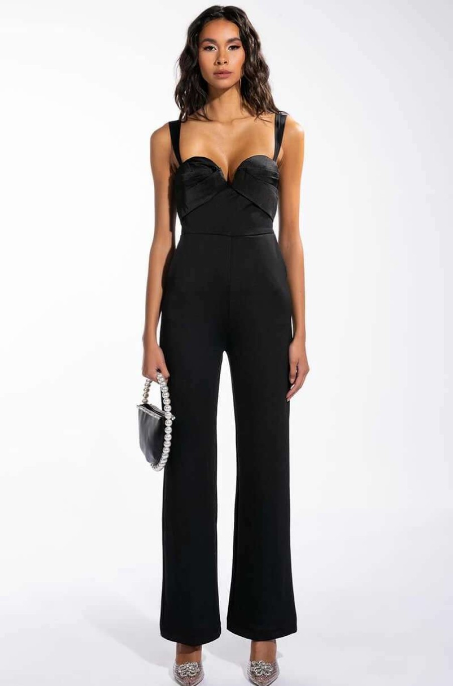 Rompers & Jumpsuits * | Switch It Up Wide Leg Jumpsuit Black