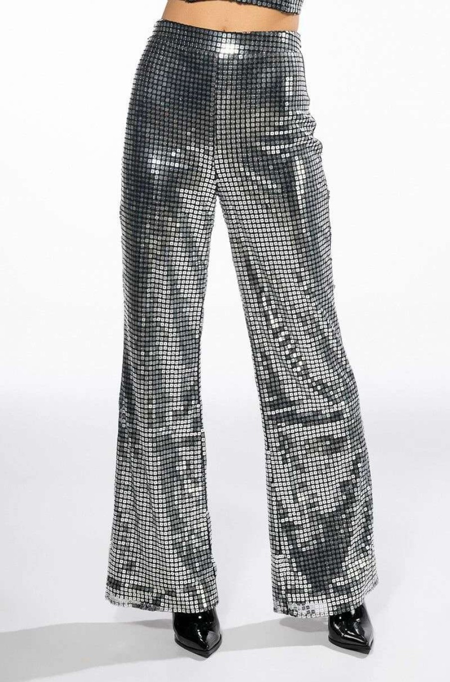 Pants * | Queen Sequin Pant Silver