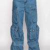 Denim * | La Isla Cargo Jeans Medium Blue Denim