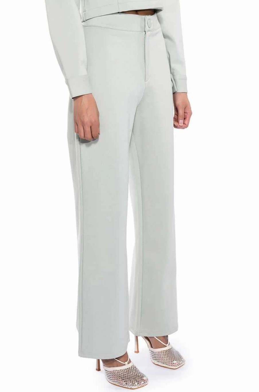 Pants * | Tried And True Straight Leg Trouser Light Green